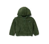 Amazon Essentials Boys' Half Zip Sherpa Hoodie Sweatshirt, Dark Olive, 5 Years