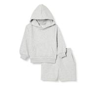 Amazon Essentials Boys' Hoodie and Shorts Set, Light Grey Heather, 5-6 Years