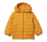 Amazon Essentials Boys' Lightweight Water-Resistant Packable Hooded Puffer Jacket, Golden Yellow, Medium
