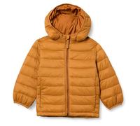 Amazon Essentials Boys' Lightweight Water-Resistant Packable Hooded Puffer Jacket, Light Brown, 9 Years