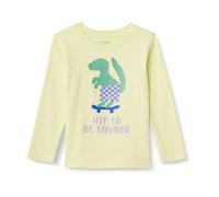 Amazon Essentials Boys' Long-Sleeve T-Shirts, Pastel Green Pixel Dino, 3 Years