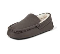 Amazon Essentials Boys' Moccasin Slipper, Grey, 5 UK