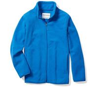 Amazon Essentials Boys' Polar Fleece Full-Zip Mock Jacket, Blue, 9 Years