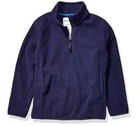 Amazon Essentials Boys' Polar Fleece Quarter-Zip Pullover Jacket, Navy, 8 Years