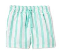 Amazon Essentials Boys' Regular-Fit Quick-Dry Swimming Board Shorts, Bright Mint Green Stripes, 10 Years