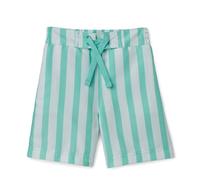 Amazon Essentials Boys' Regular-Fit Quick-Dry Swimming Board Shorts, Bright Mint Green Stripes, 9 Years