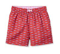 Amazon Essentials Boys' Regular-Fit Quick-Dry Swimming Board Shorts, Lilac Red Crocodiles, 8 Years