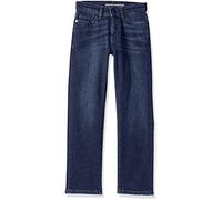 Amazon Essentials Boys' Regular Straight-Fit Jeans, Dark Wash, 7 Plus