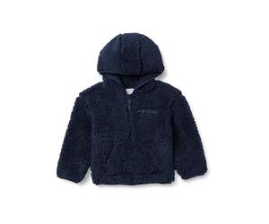 Amazon Essentials Boys' Relaxed-Fit Fluffy Sherpa Half-Zip Hoodie with Fleece Lining