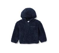 Amazon Essentials Boys' Relaxed-Fit Polar Fleece Half-Zip Sherpa Hoodie Sweatshirt, Navy, 2 Years