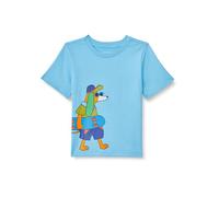 Amazon Essentials Boys' Short-Sleeve T-Shirts, Light Blue Skater Dog, 3 Years