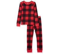 Amazon Essentials Boys' Thermal Long Underwear Set, Red Buffalo Check, 9 Years