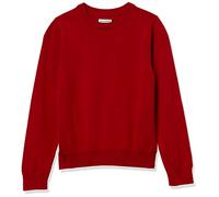 Amazon Essentials Boys' Uniform Cotton Crewneck Jumper, Red, 2 Years