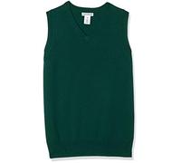 Amazon Essentials Boys' Uniform Cotton V-Neck Sleeveless Jumper, Green, 8 Years