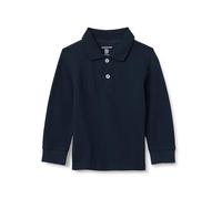 Amazon Essentials Boys' Uniform Long Sleeve Pique Polo Shirt, Navy, 9 Years