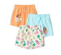 Amazon Essentials Disney Girl's Shorts, Pack of 3, Moana Island Girl, 5 Years