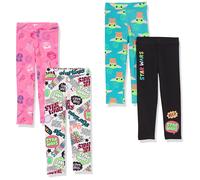 Amazon Essentials Disney Marvel Frozen Princess girls Leggings (Previously Spotted Zebra) Pack of 4 Neon Star Wars child Large