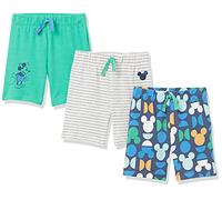 Amazon Essentials Disney | Marvel | Star Wars Baby Boys' Shorts, Pack of 3, Mickey Oh Boy, 0 Months