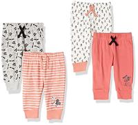 Amazon Essentials Disney | Marvel | Star Wars Baby Boys' Trousers, Pack of 4, Mickey Expressions, 0 Months