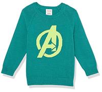 Amazon Essentials Disney | Marvel | Star Wars Boys' Crewneck Sweaters, Avengers Logo - Boys, 6-7 Years