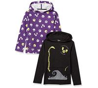 Amazon Essentials Disney | Marvel | Star Wars Boys' Lightweight Hooded Long-Sleeve T-Shirts, Pack of 2, Nightmare Scream, 11-12 Years