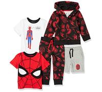 Amazon Essentials Disney | Marvel | Star Wars Boys' Outfit Sets, Pack of 5, Marvel Spider-man, 9 Years