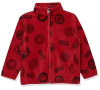 Amazon Essentials Disney | Marvel | Star Wars Boys' Polar Fleece Full-Zip Mock Jackets, Marvel Logo, 5 Years