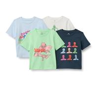 Amazon Essentials Disney | Marvel | Star Wars Boys' Relaxed-Fit Cotton Jersey Short-Sleeve T-Shirts, Pack of 4, Spiderman, 6-7 Years