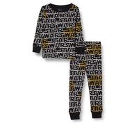 Amazon Essentials Disney | Marvel | Star Wars Boys' Snug-Fit Cotton Pyjama Sleepwear Sets, Star Wars Logo - Baby and Kids, 3 Years
