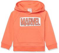 Amazon Essentials Disney | Marvel | Star Wars | Frozen | Princess Girls' Fleece Pullover Hoodie Sweatshirt, Marvel Logo, 8 Years