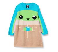 Amazon Essentials Disney | Marvel | Star Wars | Frozen | Princess Girls' Jumper Dresses (Previously Spotted Zebra), Neon, Star Wars Child, 8 Years