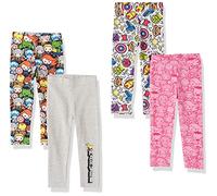 Amazon Essentials Disney | Marvel | Star Wars | Frozen | Princess Girls' Leggings, Pack of 4, Marvel Captain America, 4 Years