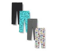 Amazon Essentials Disney | Marvel | Star Wars | Frozen | Princess Girls' Leggings, Pack of 4, Marvel Icons, 4 Years