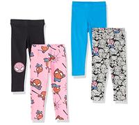 Amazon Essentials Disney | Marvel | Star Wars | Frozen | Princess Girls' Leggings, Pack of 4, Marvel Spider-Man, 4 Years