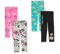 Amazon Essentials Disney | Marvel | Star Wars | Frozen | Princess Girls' Leggings, Pack of 4, Star Wars Child, 10 Years