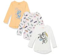 Amazon Essentials Disney | Marvel | Star Wars | Frozen | Princess Girls' Long-sleeved Tunic T-shirts, Pack of 3, Marvel Thor, 3 Years