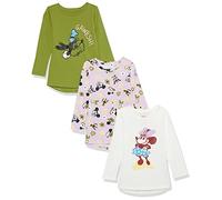 Amazon Essentials Disney | Marvel | Star Wars | Frozen | Princess Girls' Long-Sleeved Tunic T-Shirts, Pack of 3, Minnie and Friends, 9 Years