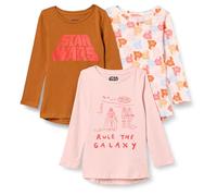 Amazon Essentials Disney | Marvel | Star Wars | Frozen | Princess Girls' Long-Sleeved Tunic T-Shirts, Pack of 3, Star Wars Rule The Galaxy, 9 Years