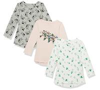 Amazon Essentials Disney | Marvel | Star Wars | Frozen | Princess Girls' Long-Sleeved Tunic T-Shirts, Pack of 3, Minnie Joy, 10 Years