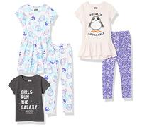 Amazon Essentials Disney | Marvel | Star Wars | Frozen | Princess Girls' Mix-and-Match Outfit Sets, Pack of 5, Star Wars/Penguin, 4 Years