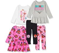 Amazon Essentials Disney | Marvel | Star Wars | Frozen | Princess Girls' Mix-and-Match Outfit Sets, Pack of 5, Marvel Spider-Man, 5 Years