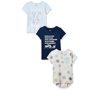 Amazon Essentials Disney | Marvel | Star Wars | Frozen | Princess Girls' Short-Sleeve T-Shirts, Pack of 3, Frozen 2 Destiny, 6-7 Years