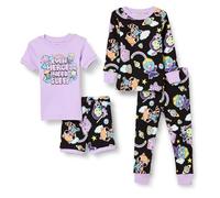 Amazon Essentials Disney | Marvel | Star Wars Girls' Pyjama Set, 4-Piece (Previously Spotted Zebra), Marvel Guardians, 6-7 Years