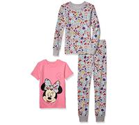 Amazon Essentials Disney | Marvel | Star Wars Girls' Pyjama Set, Pink/Grey, Minnie/Cute, 2 Years