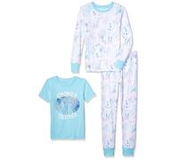 Amazon Essentials Disney | Marvel | Star Wars Girls' Pyjama Set, White/Blue, Frozen 2 Stronger Together, 2 Years