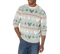 Amazon Essentials Disney | Marvel | Star Wars Men's Crew Sweaters, Mickey Fair Isle - Mens, S