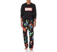 Amazon Essentials Disney | Marvel | Star Wars Men's Flannel Pyjama Sleep Sets, Marvel Avengers - Mens Flannel, XS