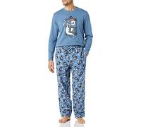 Amazon Essentials Disney | Marvel | Star Wars Men's Flannel Pyjama Sleep Sets, Nightmare Santa Jack - Mens, L