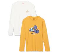 Amazon Essentials Disney | Marvel | Star Wars Men's Long-Sleeve T-Shirts, Pack of 2, Mickey and Goofy, XXL