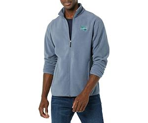 Amazon Essentials Disney | Marvel | Star Wars Men's Polar Fleece Full-Zip Mock Jackets, Marvel Comic Logo, L